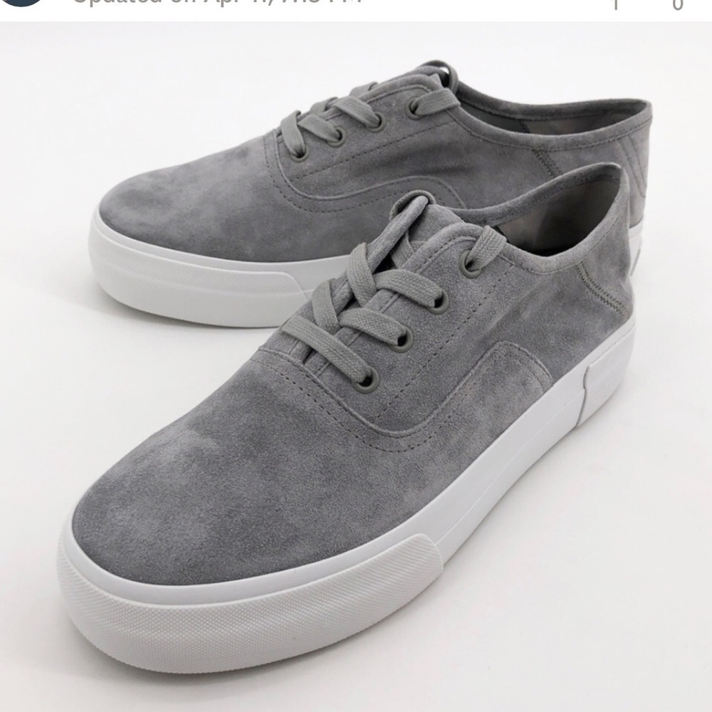 Vince Gray Suede Copley Platform Lace-up Sneakers Size 8